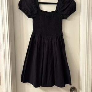 Copper Key Black Puff Sleeve Dress